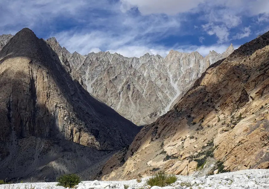 Rocky Karakoram mountains in Gilgit-Baltistan, Pakistan